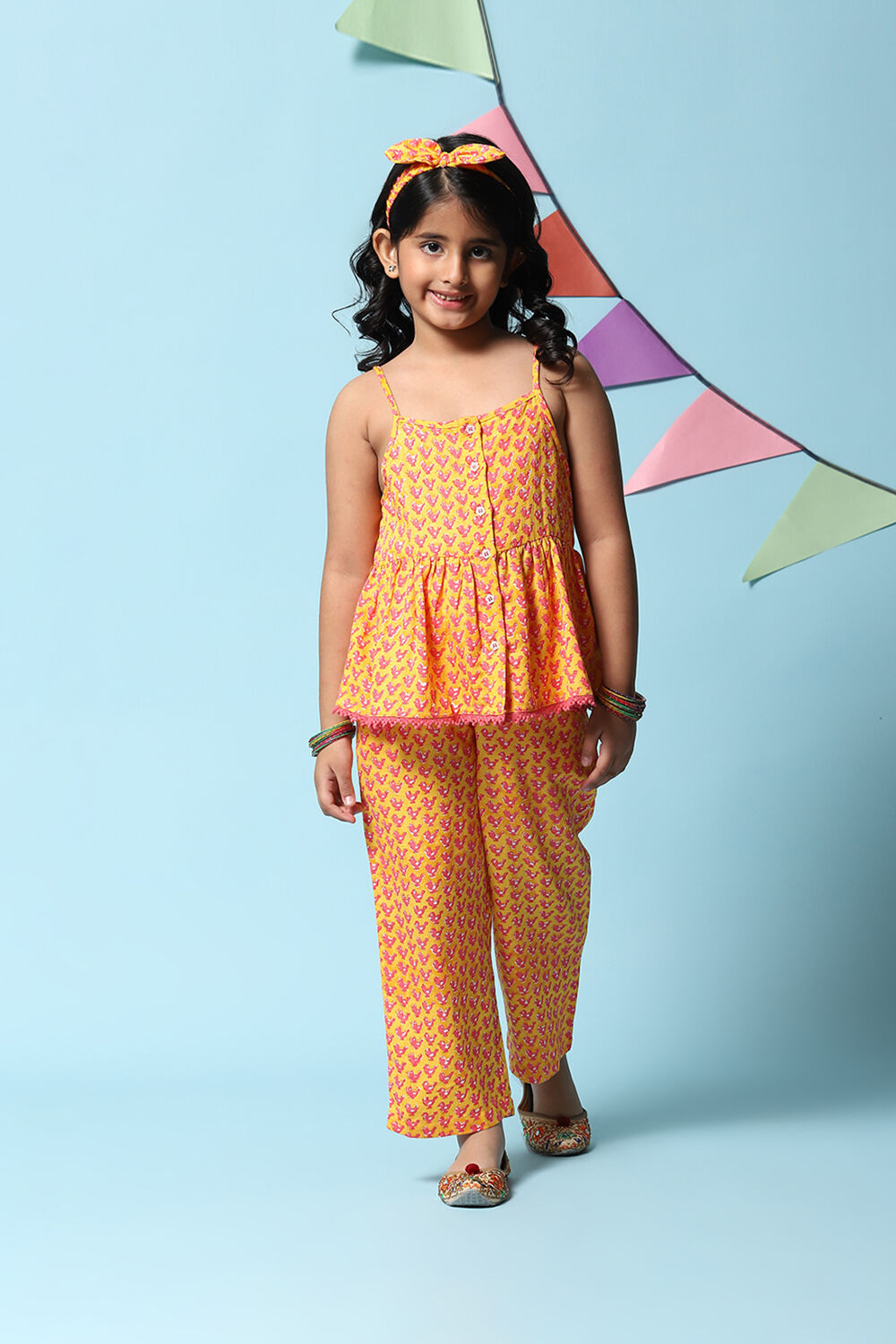 Yellow Rayon Straight 2 Piece Set image number 7