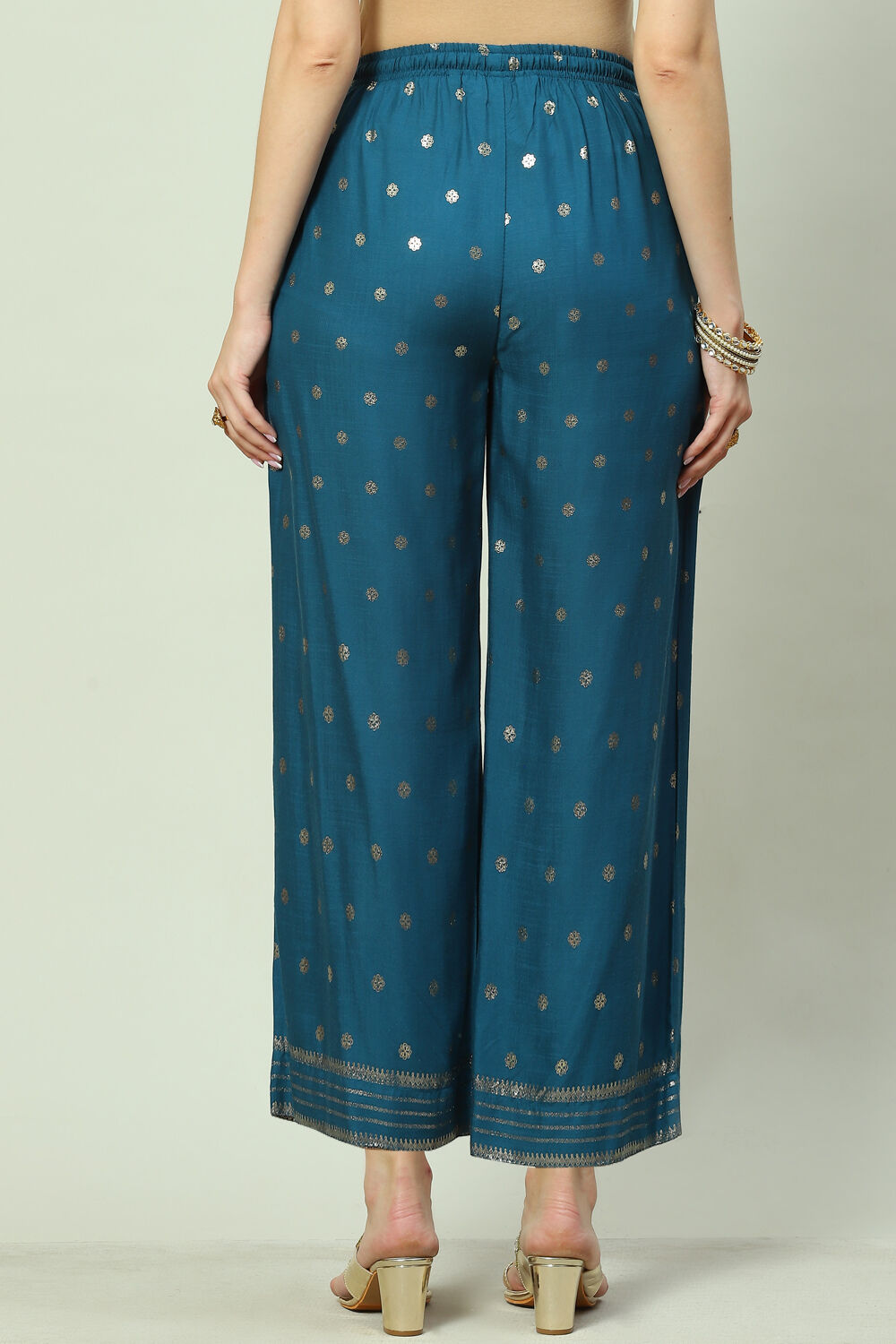 Maroon Rayon Palazzo image number 4