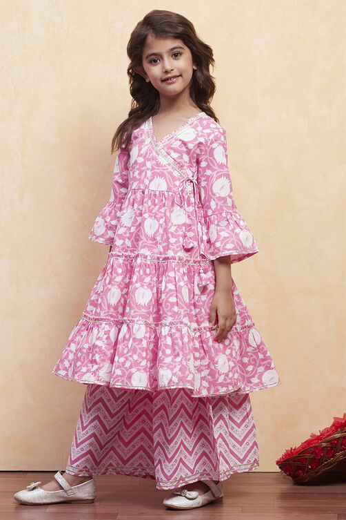 Lilac Cotton Garara Set image number 3