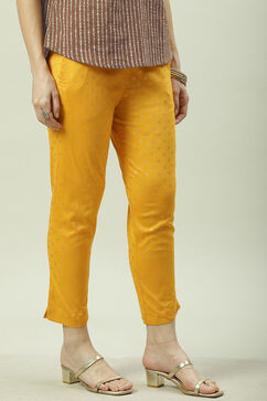 Gold Viscose Narrow Pant image number 3