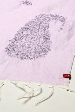 Lilac Cotton Blend Yarndyed Dupatta image number 2