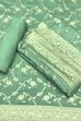 Teal Jacquard Printed Unstitched Suit Set image number 0