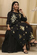 Black Poly Chanderi  Dress