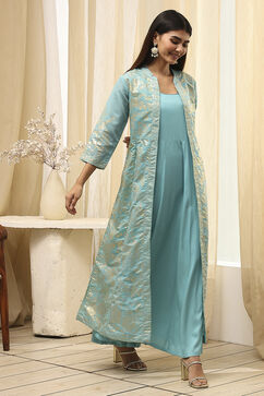 Turquoise Polyester  Dress image number 4