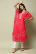 Pink Cotton Blend Straight Printed Kurta image number 0