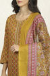 Blue Cotton Printed Unstitched Suit Set image number 2
