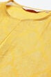 Mustard Art Silk Flared with Cape Dress image number 2