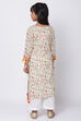 White Cotton A-Line Straight Kurta Palazzo Suit Set image number 4