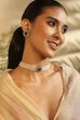 Green Gold Plated Brass Choker Set image number 3
