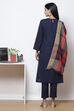 Navy Straight Cotton Fusion Wear 3 Piece Set image number 6