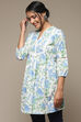 Yellow Cotton Printed Kurti image number 2