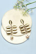 Gold Brass Earrings image number 2