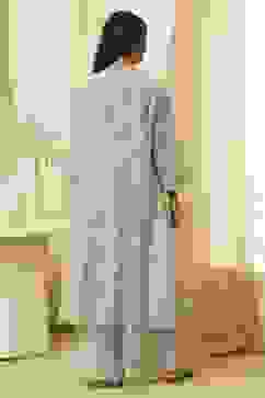 Blue Pure Cotton A-Line Kurta Set  image number 5