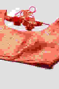 Coral Pink Cotton Blend Lehenga Set image number 1