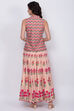 Peach Floral Lehenga Set image number 5