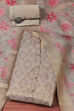 Beige Tissue Unstitched Suit set image number 0