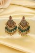 Green Gold Plated Brass Drop & Dangler Earrings image number 0