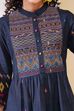 Black Cotton Straight Kurta Pants Set image number 1