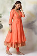 Coral Art Silk Anarkali Kurta Churidar Set image number 4