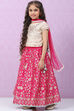 Ivory Silk Lehenga Set image number 0