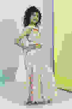 Multi-Colored Printed Blouse & Palazzo Set image number 5