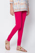 Fuschia Cotton Blend Solid Churidar image number 0