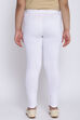 White Cotton Lycra Solid Leggings image number 4