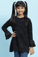 Black Flared Cotton Dress image number 2
