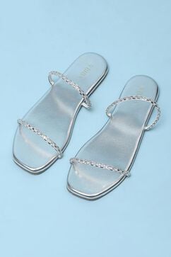 Silver Embellished Slip-Ons image number 5