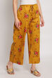 Mustard Cotton Palazzo Pants image number 3