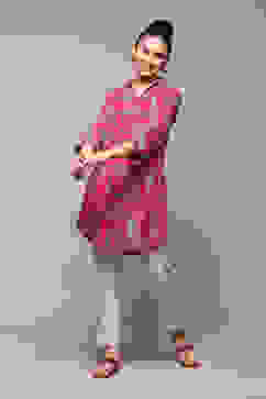 Pink LIVA Printed Top image number 0