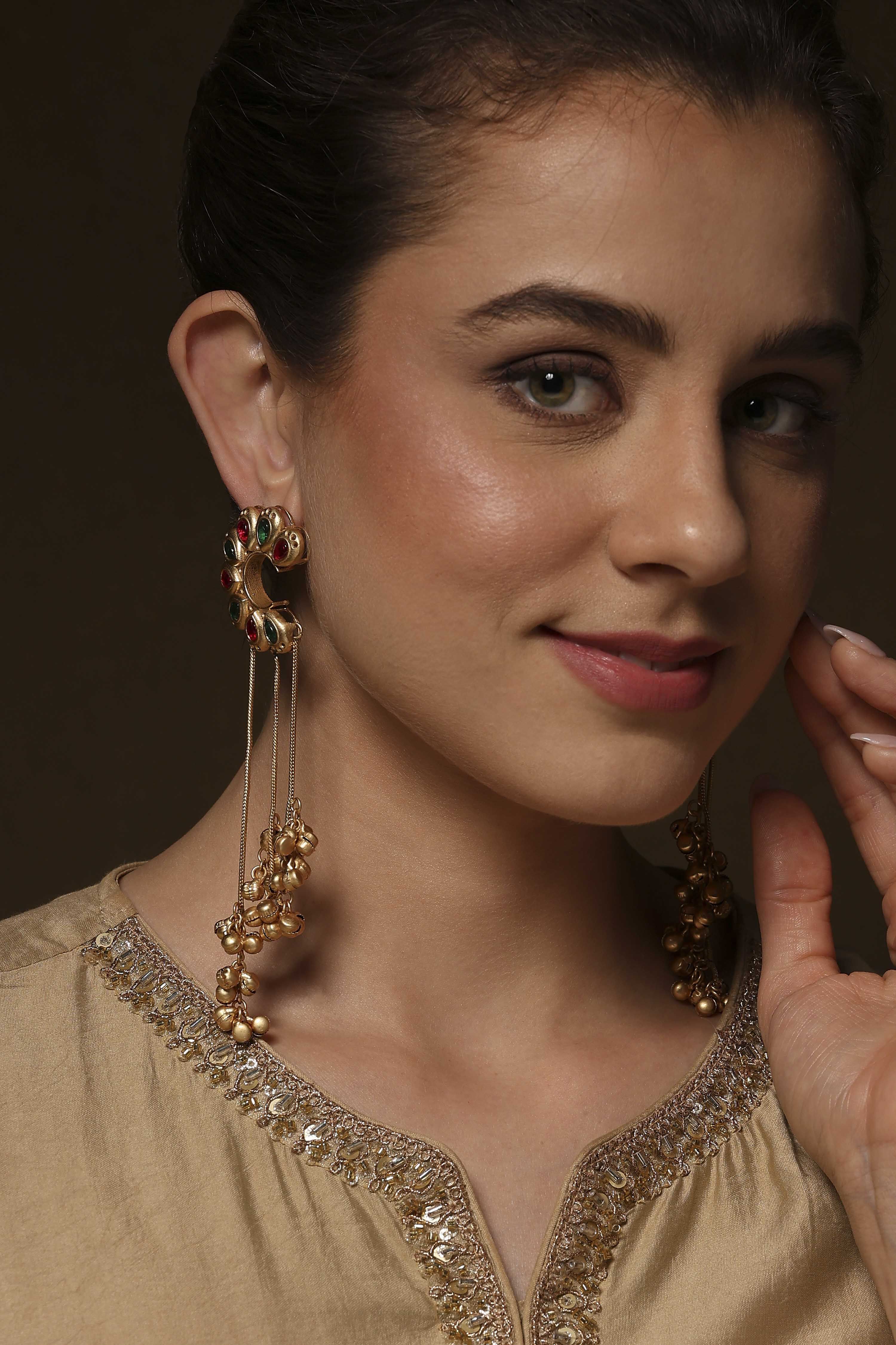 Multicolor Brass Drop & Danglers image number 1