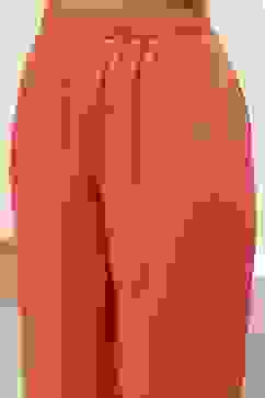 Peach Modal Printed Angrakha Anarkali Suit Set image number 2