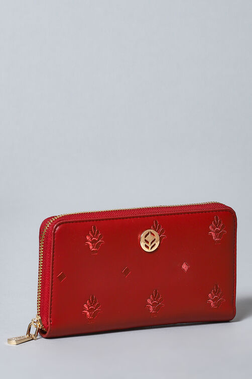 Maroon Pu Leather Wallet image number 5