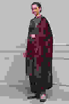 Rust Polyester Straight Printed Suit Set image number 3