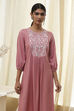 Aqua Solid Gathered Straight Kurta image number 1