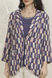 Blue Printed Straight Jacket image number 1