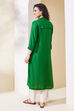 Blue Viscose Rayon Straight Kurta image number 3