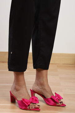 Black Cotton Straight Pant image number 6