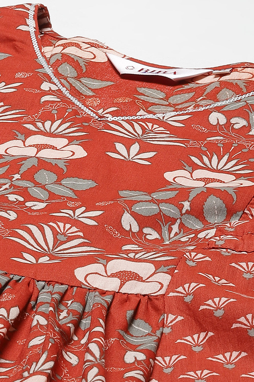 Black Cotton Flared Kurta Set image number 1