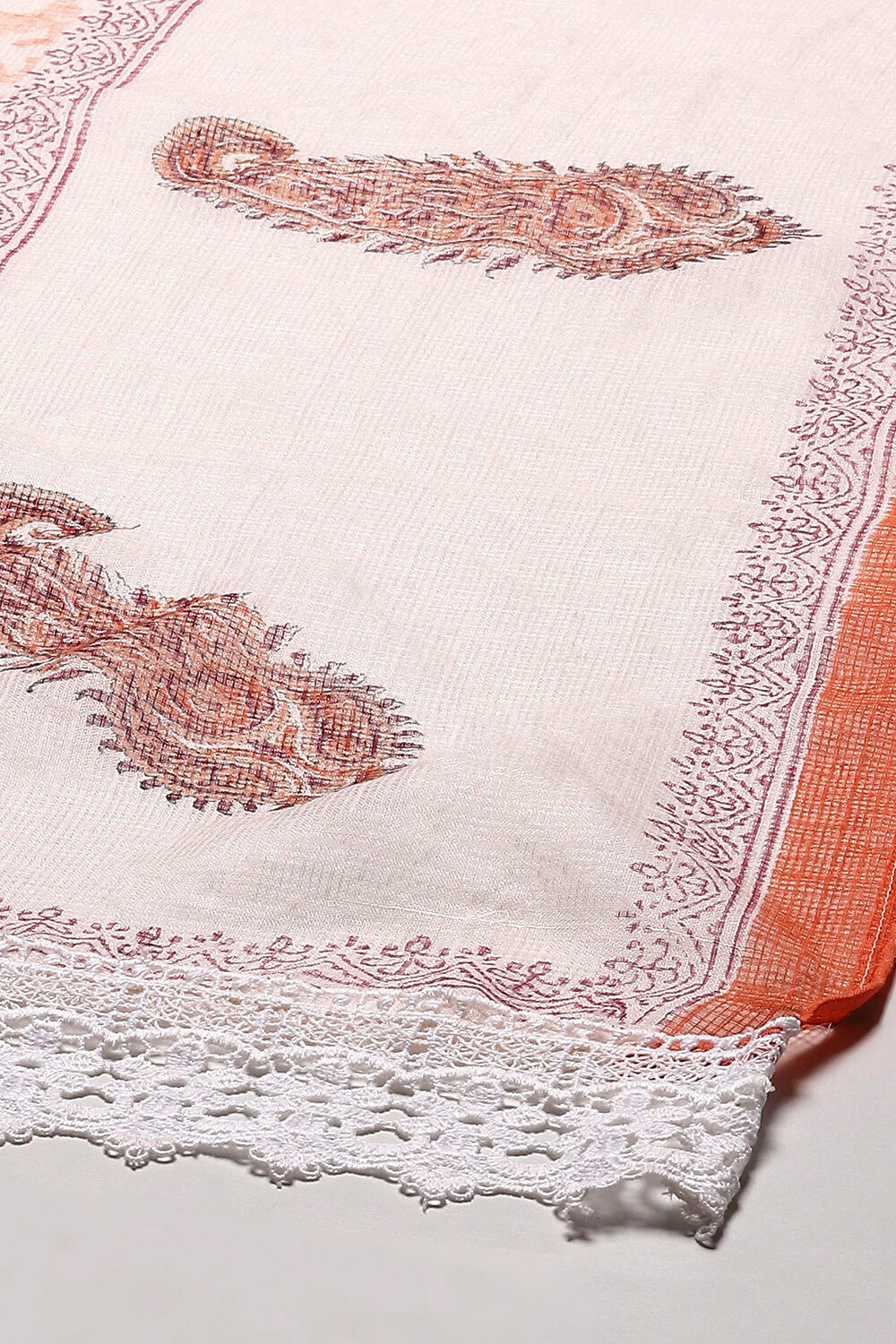 Pink Cotton Machine Embroidered Unstitched Suit Set image number 4