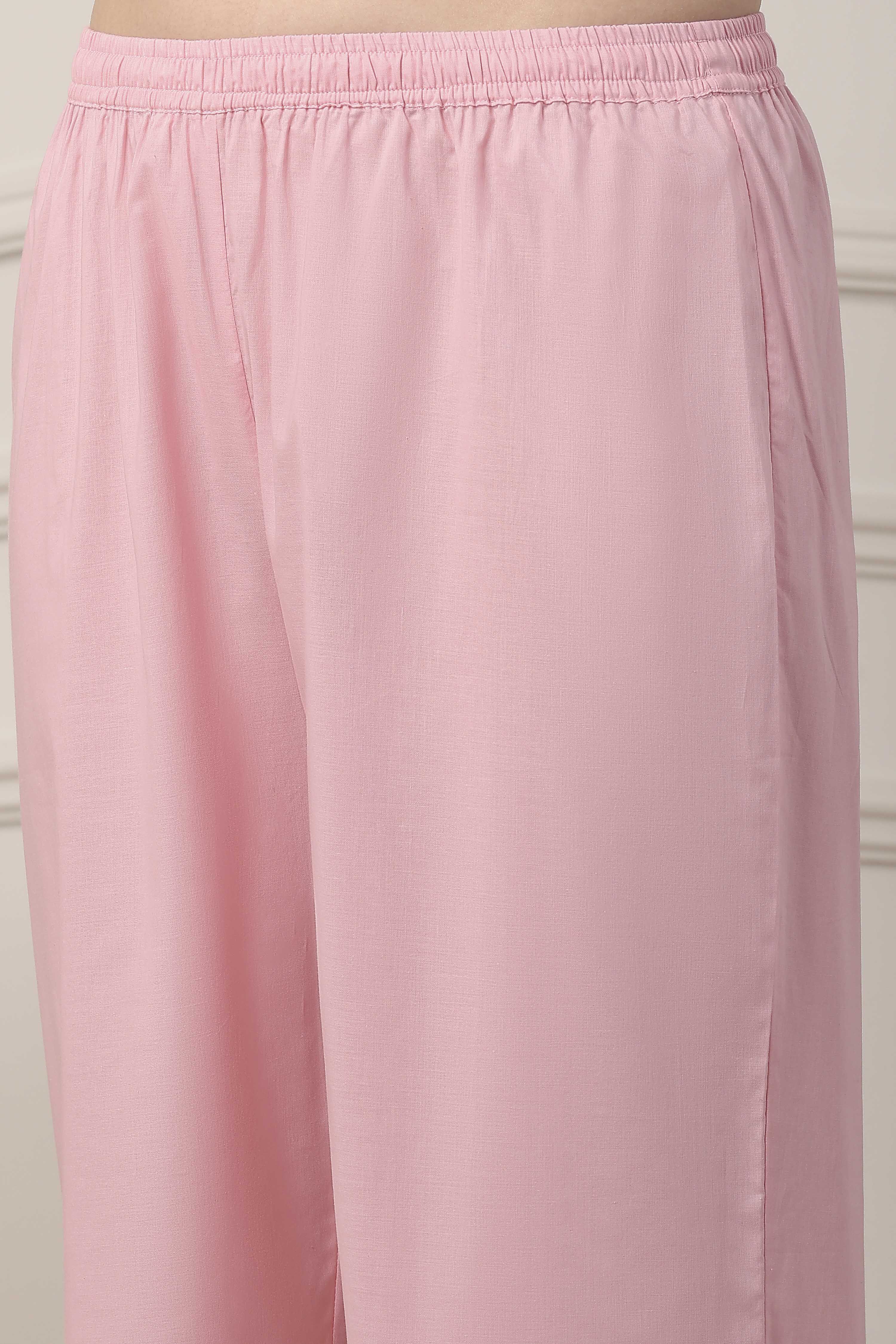 Blue Cotton All-Over Floral Kalidar Suit Set image number 2