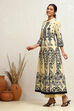 Ecru and Rust Cotton Printed Anarkali Kurta Set image number 3