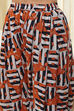 Orange and Beige Printed Straight Suit Set image number 2