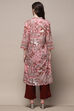 Dull Pink Rayon Straight Kurta image number 3