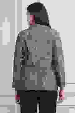 Grey Poly Viscose Straight Printed Jacket image number 3