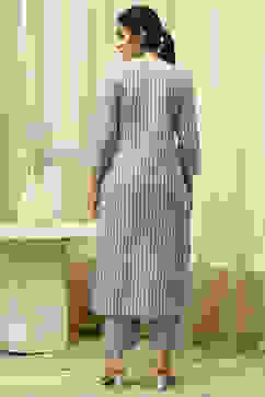 Teal Cotton Printed Unstitched Suit Set image number 5