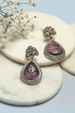 Purple Brass earrings image number 0