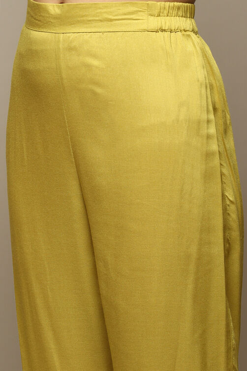 Ivory Cotton Blend Layered Kurta Suit Set image number 4