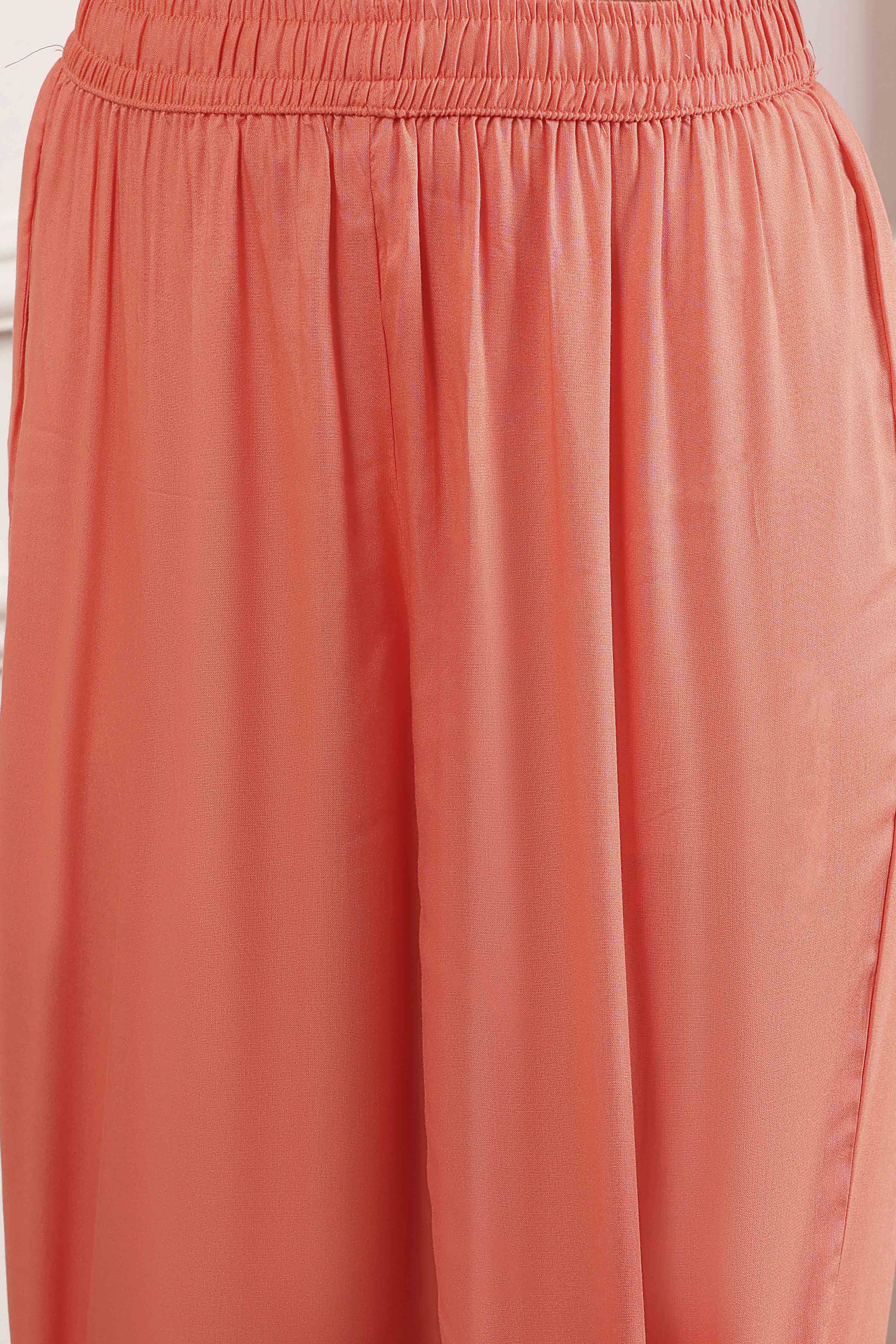 Coral Yarn-Dyed Straight Suit Set image number 2